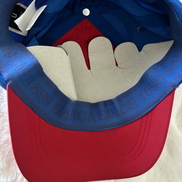 Barca FCB Barcelona Team Logo Cap Red Blue OSFM Nylon Futbol Soccer NEW Sports - Picture 7 of 13